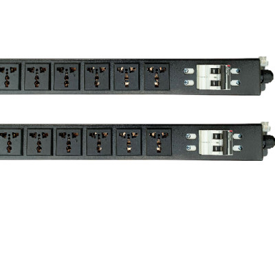 Thanh nguồn chuẩn rack 19 06 ổ đa năng có MCB 2P 32A FAMRACk