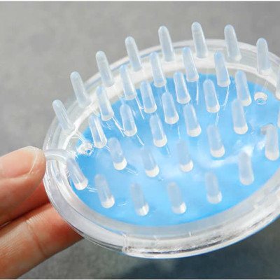 Lược gội và massage da đầu gai silicon thư giãn 2 trong 1 tiện lợi - Dụng cụ massage da đầu tại nhà nhỏ gọn tiện ích