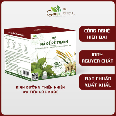 Trà mã đề rễ tranh túi lọc Goce - Lợi tiểu, tốt cho gan thận