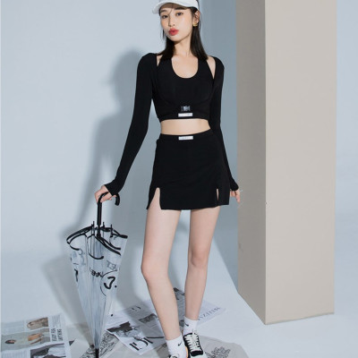 Bộ đồ bơi bikini nữ kín đáo quần short áo tay dài đi tắm biển, tập yoga, tập gym - B.31