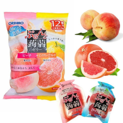 Thạch trái cây Orihiro Nhật Bản cho bé gói lớn 240g ( 20gx12)