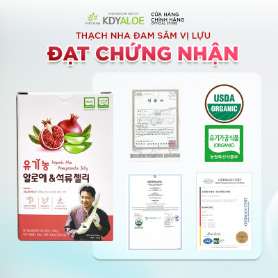THẠCH NHA ĐAM SÂM VỊ LỰU ĐỎ KDY ALOE COMBO X3