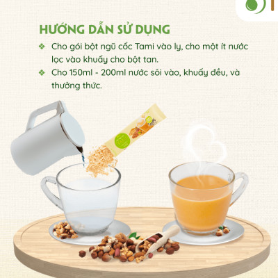 Bột ngũ cốc nảy mầm Tami không đường 900g TÂM MINH FOODS