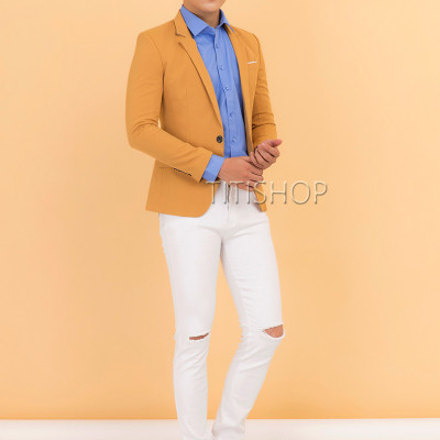 Áo Vest Nam Titishop EVN194 Màu Kem