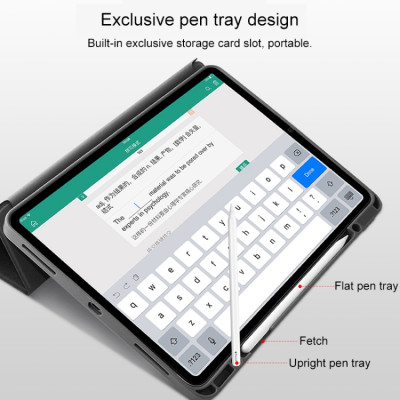 Case Bao da chống sốc cho iPad Pro 11 2022 Chip M2 / 2021 Chip M1 / 2020 hiệu Mutural Yashi Series mặt lưng canvas  có ngăn đựng bút, thiết kế tản nhiệt, cơ chế smartsleep - hàng nhập khẩu