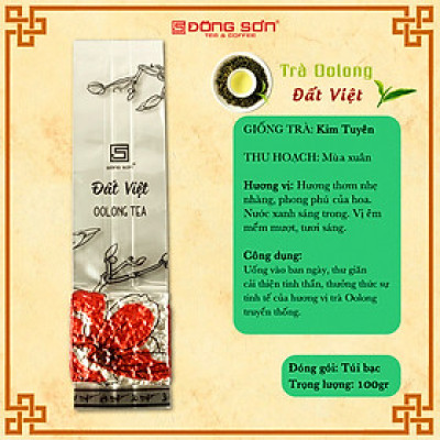 Trà Ô Long [ Đất Việt ] Gói 100g, Hương vị thanh khiết, hương hoa phong phú - Đông Sơn