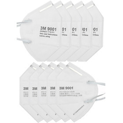 (Nhiều lựa chọn) Khẩu trang 3M 9001 cao cấp , chính hãng , kháng khuẩn , chống bụi siêu mịn PM2.5 , màu trắng , theo tiêu chuẩn : AS/NZS P2, EN 143:2000