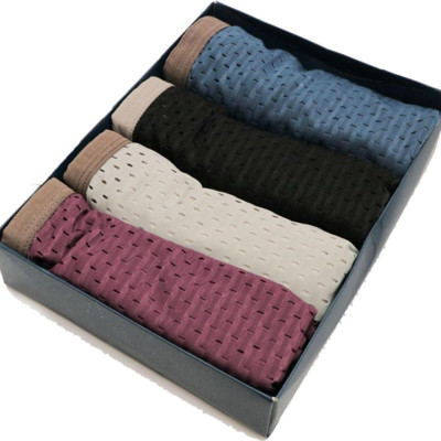 Hộp 4 quần sịp đùi Men thông hơi, thoáng khí kèm hộp