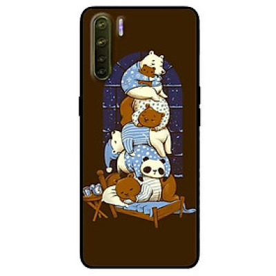Ốp lưng dành cho Oppo Reno 3 - A91 mẫu Gấu Xếp Chồng