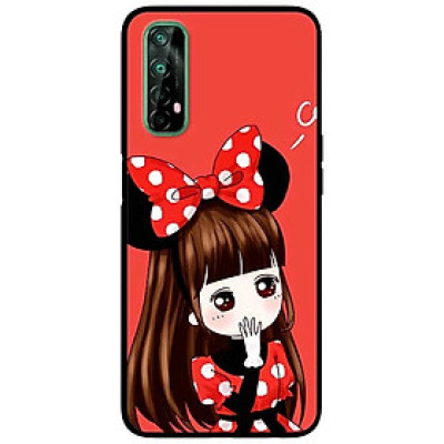 Ốp lưng dành cho Realme 7 mẫu Cô Gái Đầm Chấm Bi
