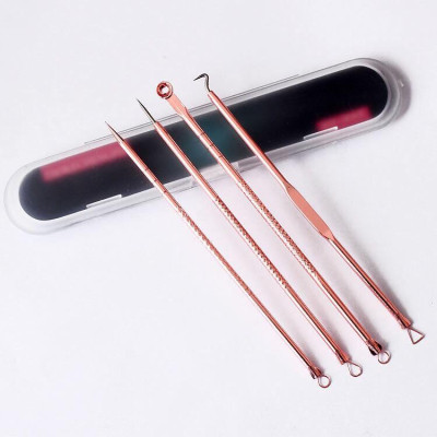 Bộ Dụng Cụ Nặn Mụn 4 Cây 8 Đầu Đa Năng ( Tặng Cột Tóc Quả Bơ ) - Miễn Phí Vận Chuyển