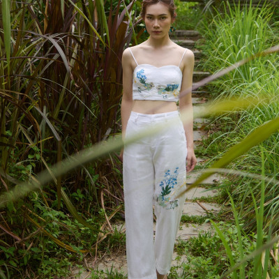 Quần Linen Thêu Tay Mơ PAN206 thời trang thiết kế Hity