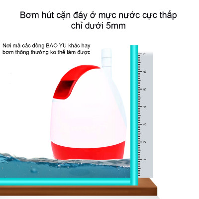 Máy bơm hút đáy BAOYU BY-303 30W bơm chìm hút cặn 360 độ bể cá cảnh thủy sinh BY303