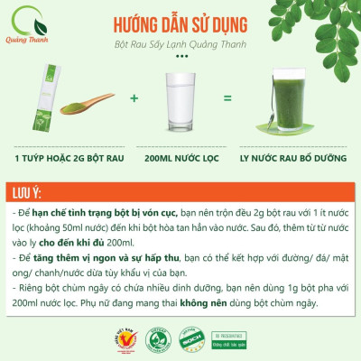 Bột Chùm Ngây Sấy Lạnh Nguyên Chất Hộp 30g - Bột dinh dưỡng ăn dặm cho bé, tăng cường sức khỏe