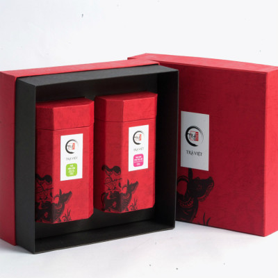 Hộp quà tặng nhà giáo Tri Kỉ giấy Trà Việt - Trà Sen, Lài