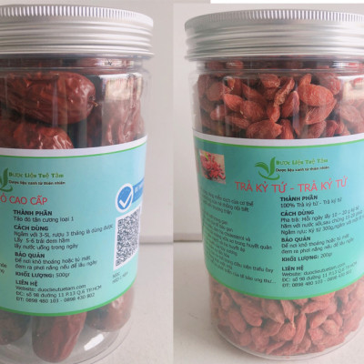 Combo Táo đỏ - Kỷ tử - Mỗi hủ 200gr