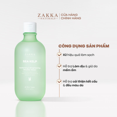 Nước Tẩy Trang Tảo Biển Sạch Mềm Mịn và Hỗ Trợ Sáng Da 500ml