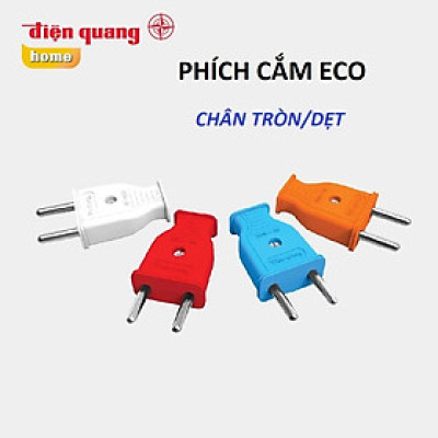 Phích cắm Điện Quang ECO - nhựa ABS chịu nhiệt, chống rò rỉ điện - chân tròn/dẹt