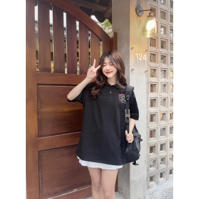 Áo Thun POLO Unisex Form Rộng - Brand Chính Hãng SDVN - HAPPINESS