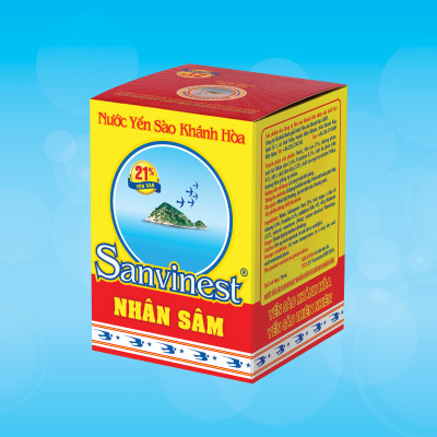 [Combo 10 lọ]  Nước Yến sào Sanvinest Khánh Hòa Fucoidan Nhân sâm 70ml - S207