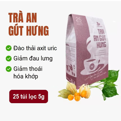 Trà An Gút Hưng Thái Hưng 25 túi lọc x 05g (125g) - Hỗ trợ bệnh gút, giảm đau, viêm khớp do bệnh gút, đào thải axit Uric