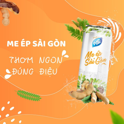 Thùng 24 Lon Nước Trái Cây Me Ép Sài Gòn Pushmax (310ml x 24 lon)