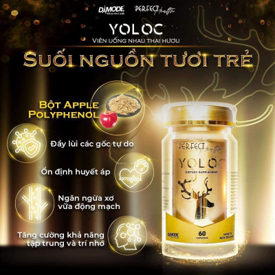 Nhau thai hưu YOLOC lọ 60 viên