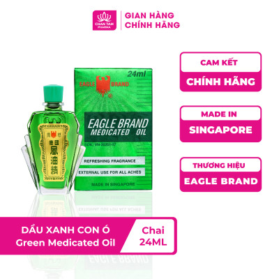 [Chính Hãng Singapore] Dầu Gió Xanh Con Ó Eagle Brand 24ml