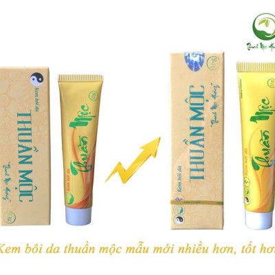 Kem bôi da Thuần Mộc giảm mẩn ngứa (mẫu mới) - Tặng Kèm 1 Gói Trà Túi Lọc Wonmom