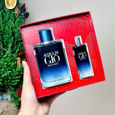 Bộ Nước Hoa Nam Giorgio Armani Acqua Di Gio Profondo Parfum Gift Set