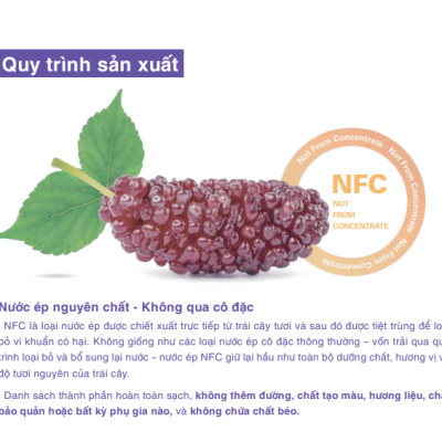 Nước Ép Dâu tằm nguyên chất 100%, Khg đường,Không chất bảo quản,chai 245ML Dùng trực tiếp ( 2chai)