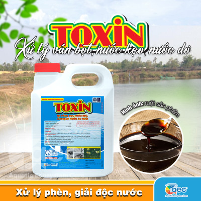 Chế phẩm xử lý nước Toxin – Giảm nhớt, trung hòa  và cải thiện chất lượng nước ao nuôi tôm