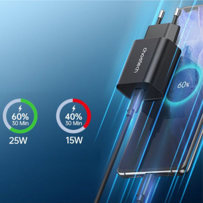 Củ sạc Choetech PD6003 nhanh Type C 25W  - hàng chính hãng