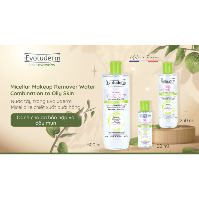 Nước tẩy trang Evoluderm Micellar Cleansing Water 250ml
