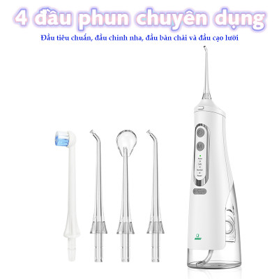 Máy Tăm Nước Cầm Tay Nikio NK-M209 - Dung Tích Lớn 360ml, Hàng Chính Hãng 
