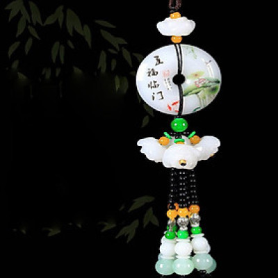 Khánh Treo Xe Ô Tô, Đồng Xu May Mắn vẽ họa tiết phong thủy, mang lại bình an trên mọi hành trình