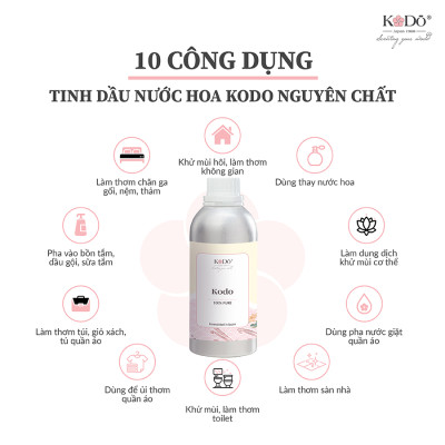 Tinh Dầu Nước Hoa KODO Scarlet Blush Làm Thơm Phòng Nguyên Chất, Black Collection, 10ml/50ml/100ml/500ml