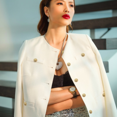 Áo Jacket Tweed Hà Giang TOP187 thời trang thiết kế Hity
