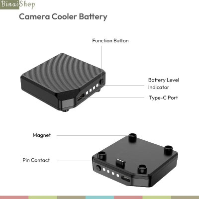 Ulanzi CU01 - Bộ Quạt Tản Nhiệt Di Động 3 Cấp Độ, Tích Hợp Pin Dành Cho Máy Ảnh DSLR - Hàng chính hãng