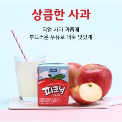 Combo 6 Hộp Nước Trái Cây Vị Táo Picnic Maeil (200ml/hộp)