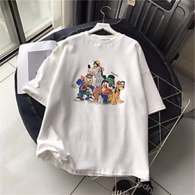Áo phông trắng dáng dài rộng Oversize