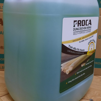 Dung dịch đa năng PROCA tinh dầu sả chanh thiên nhiên can 10 lít
