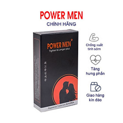 Bao cao su Size Việt, Ngăn xuất tinh sớm, chấm bi hỗ trợ Nàng, sọc gân hỗ trợ Nam Tăng khoái cảm Powermen Hộp 12 BCS