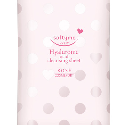 Khăn Giấy Tẩy Trang Dưỡng Ẩm Kosé Softymo Axit Hyaluronic Cleansing Sheet H (Gói 12 miếng)