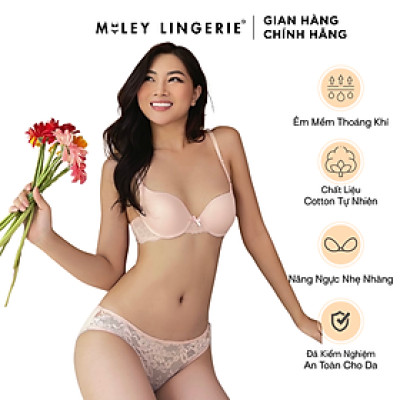 Bộ Áo và Quần Lót Nữ Phối Ren Fetching Dream Màu Hồng Miley Lingerie - BRL002-FCM04