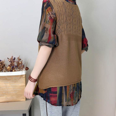 Áo ghile nữ mix dạng len lưới, phong cách cá tính năng động Gl04