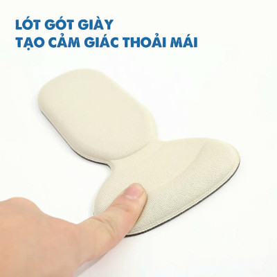 COMBO 2 Cặp lót giày chống tuột gót, chống trầy gót cực êm chân 1 CẶP KEM + 1 CẶP ĐEN