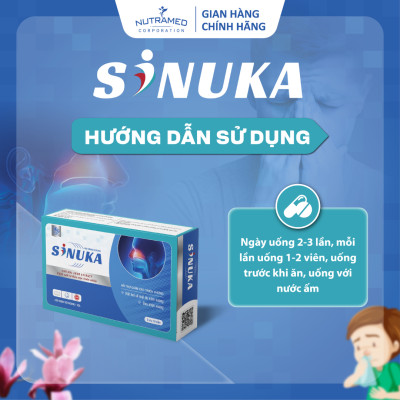 Viên uống Sinuka hỗ trợ cải thiện viêm xoang (30 viên) - Nutramed