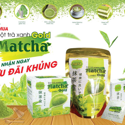Bột trà xanh Matcha Gold - túi 100g