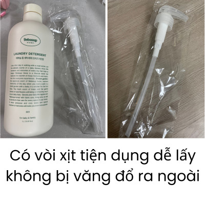 Nước Giặt Xả Quần Áo Không Gây Kích Ứng Da Nhập Khẩu Hàn Quốc Bebesup